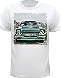 Car Art Design MK1 Escort T Shirt, Classic Escort MK1 T Shirt, Can Be Personalised