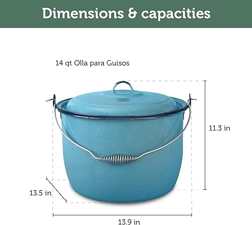 Miniatura 10 de Cinsa Juego de fiesta para hacer tamales (6 piezas) vaporizador de 34 cuartos de galón con tapa y salvamanteles, horno holandés de 5 cuartos de