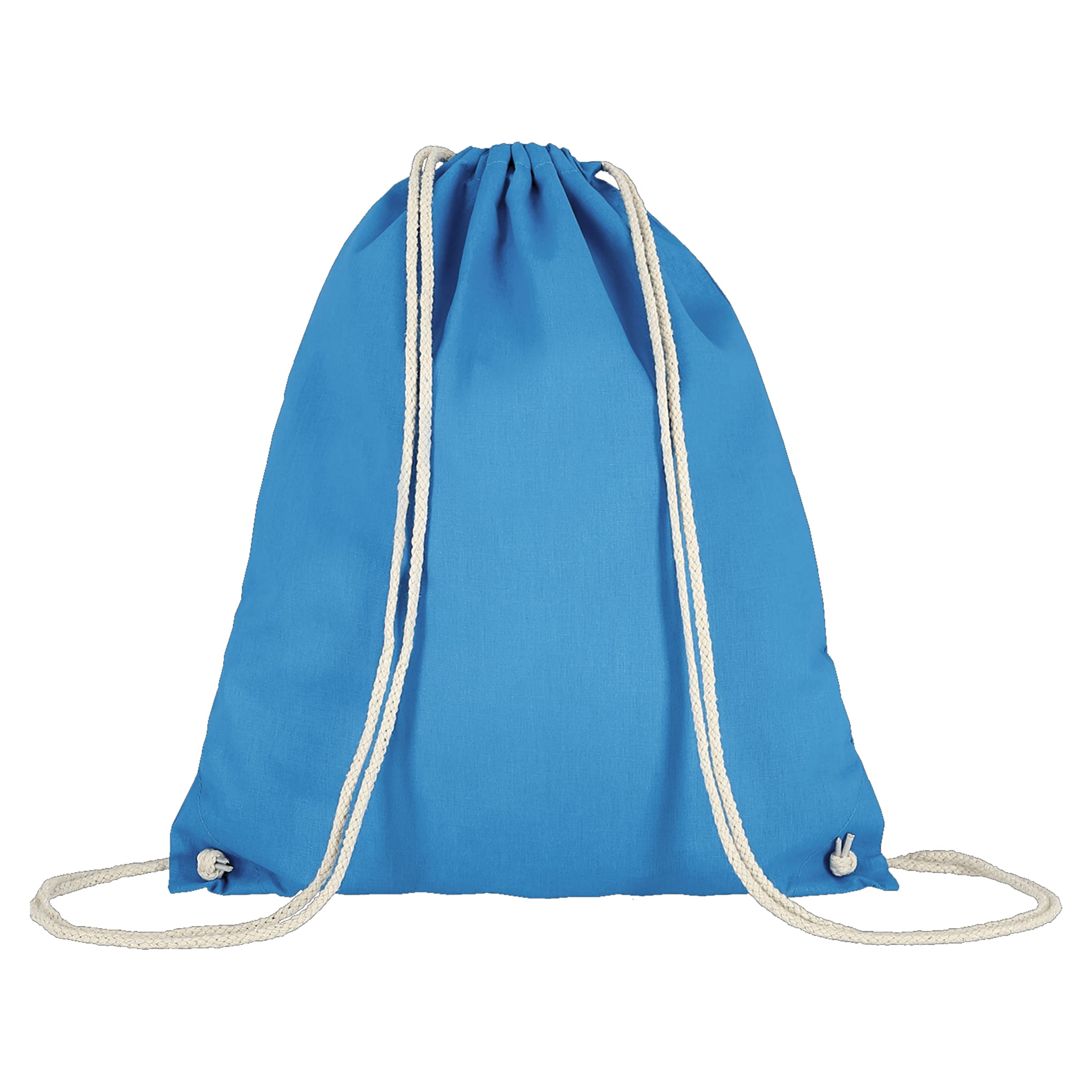 Veproli Cotton Gym Bag Sports Bag Drawstring Bag Gym Bag Jute School Backpack, lightblue, One Size