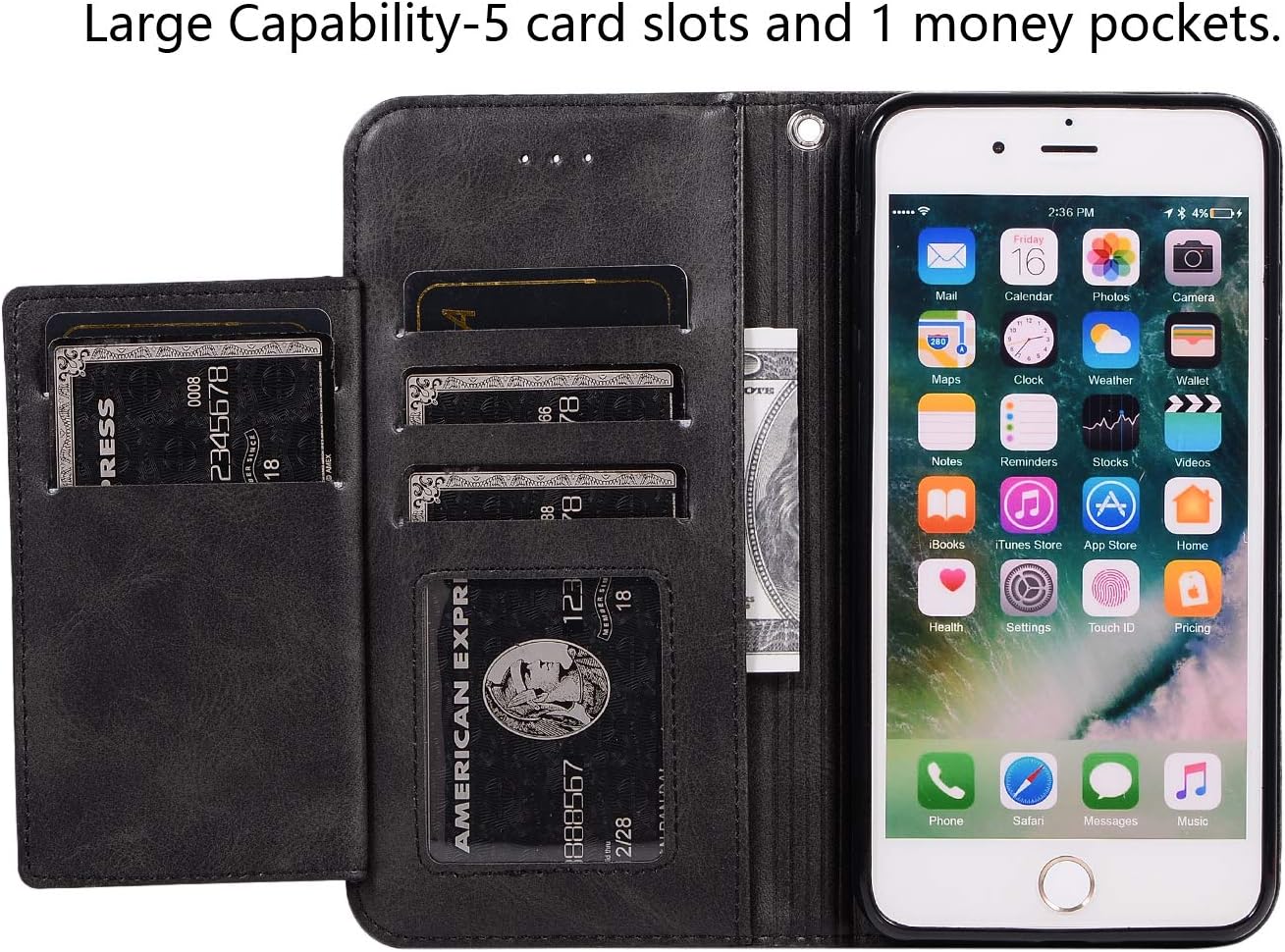 EYZUTAK Wallet Case for iPhone SE(5G) 2022 iPhone 7 iPhone 8 iPhone SE 2020 - Image 3