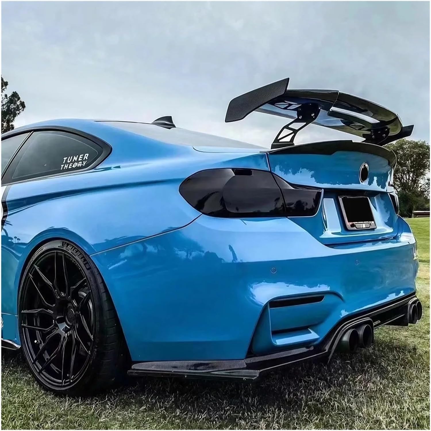 General Purpose Sedan Cars 125cm Fit Mostly Vehicle MAD Style Racing Rear Trunk Lip Spoiler Wing Tuning Accessories Body Kit Styling(Carbon Look)