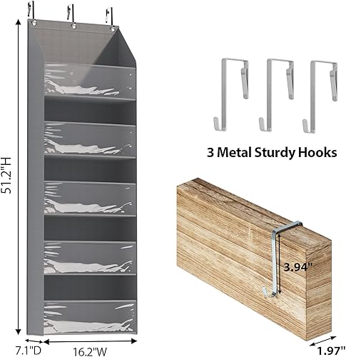 Miniatura 2 de Fixwal Percheros para gorras de béisbol, organizador de sombreros transparentes con bolsillos profundos para armario, con capacidad para hasta 72