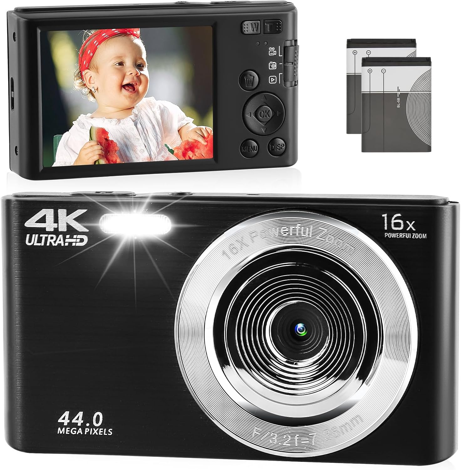WAKERUG Digital Camera, 1080P HD 44MP Kids Digital Camera, Mini - View #8