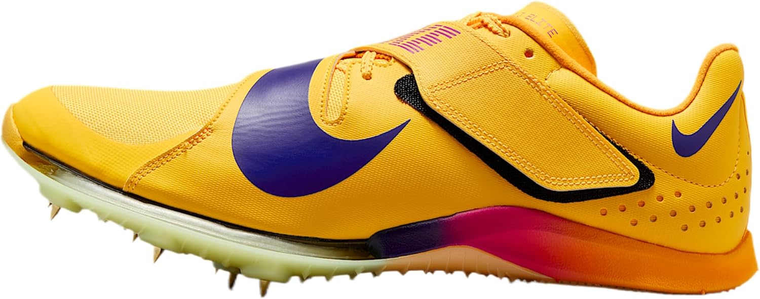 Zoom Elite Long Jump Shoes (Unisex - White/Black-Laser Orange-Hyper Pink) by Nike