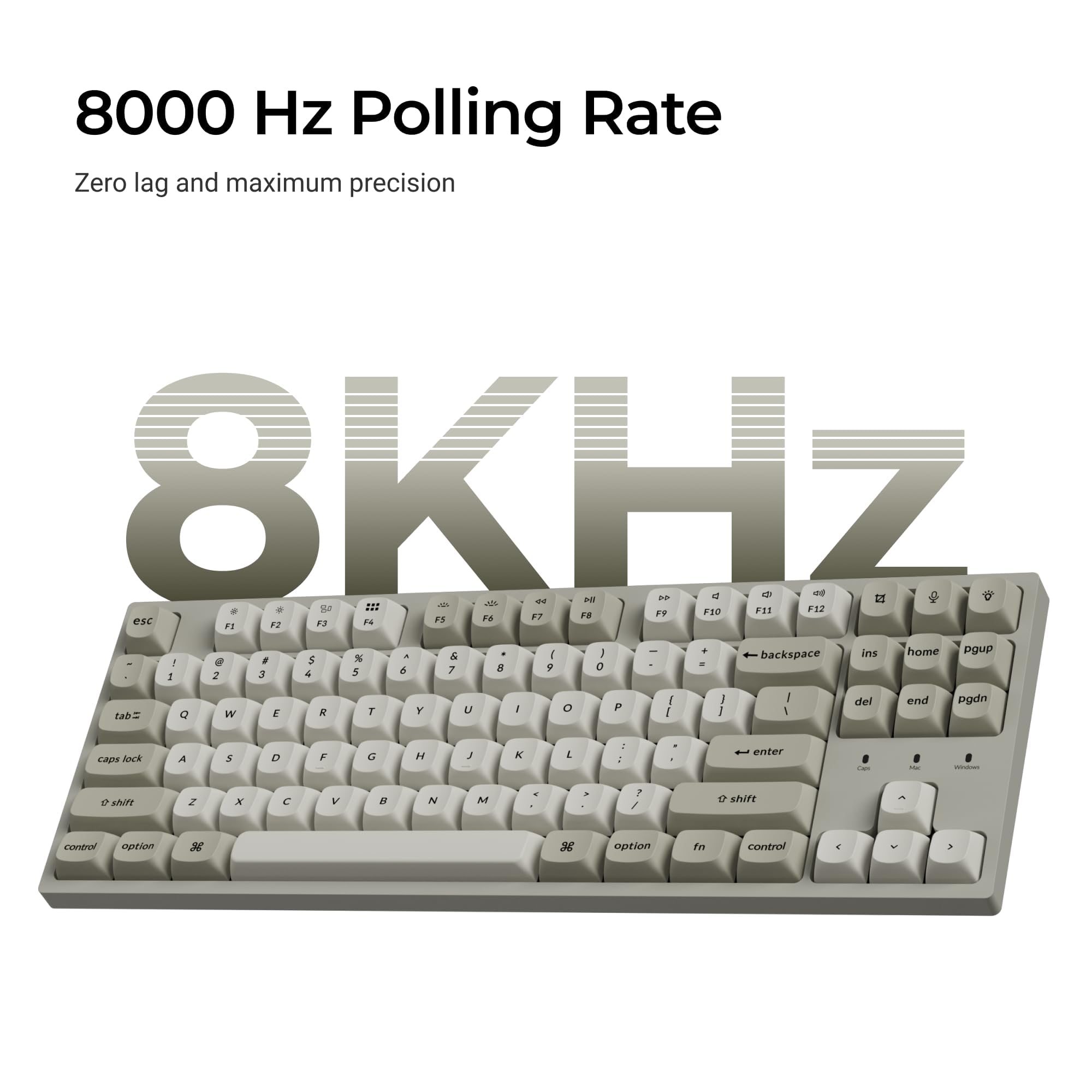Keychron C1 Pro 8K QMK Wired Custom Mechanical Keyboard, TKL Layout Launcher Support with Hot-Swappable Super Banana Switch, PBT Keycaps Compatible for Mac Windows Linux - 3