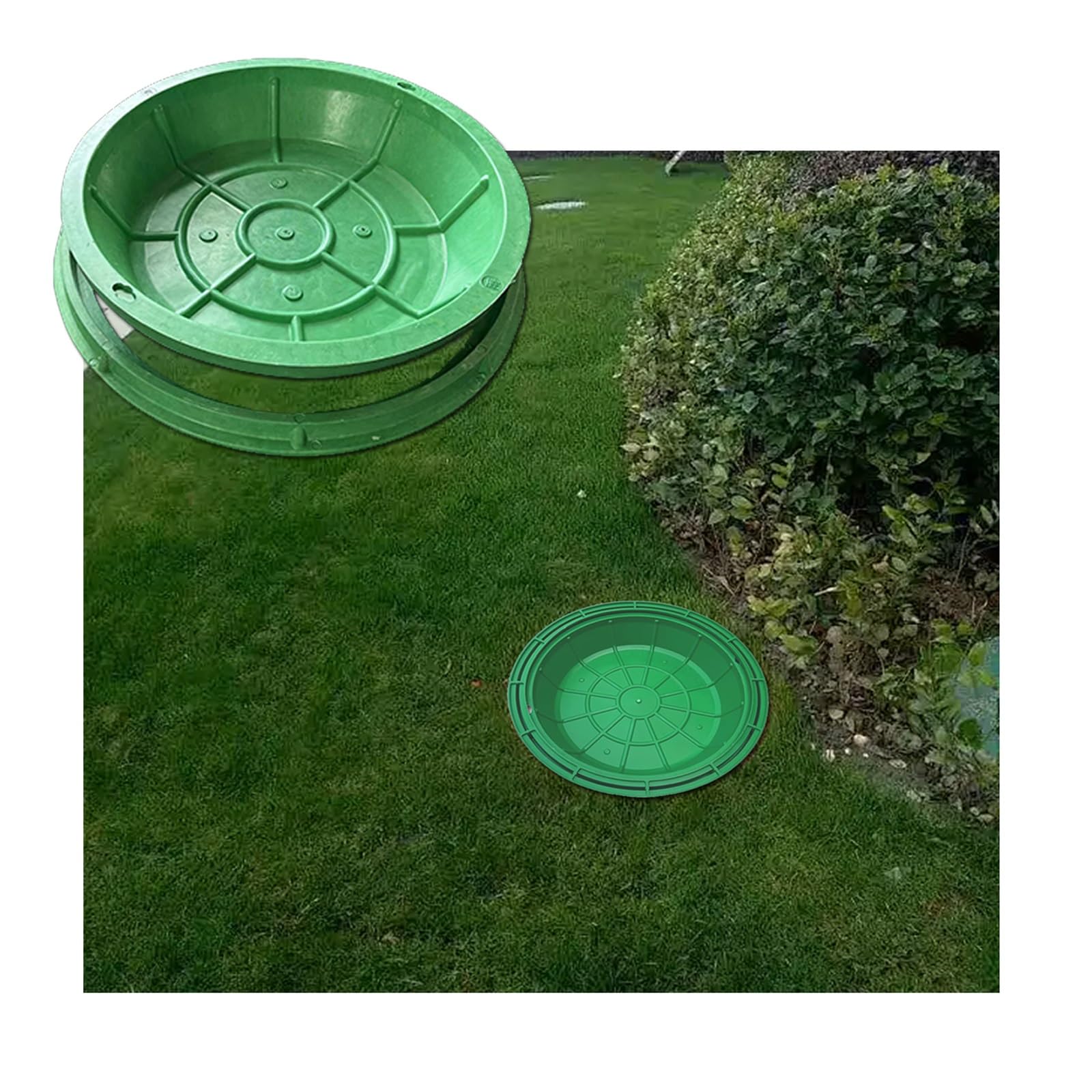 GJMSSMY Invisible Manhole Cover, Composite Resin Drain Cover, Inground Access Lid, Easy Maintenance, Round Design (90x90CM/35.4x35.4IN) - Perfect for Outdoor Use.
