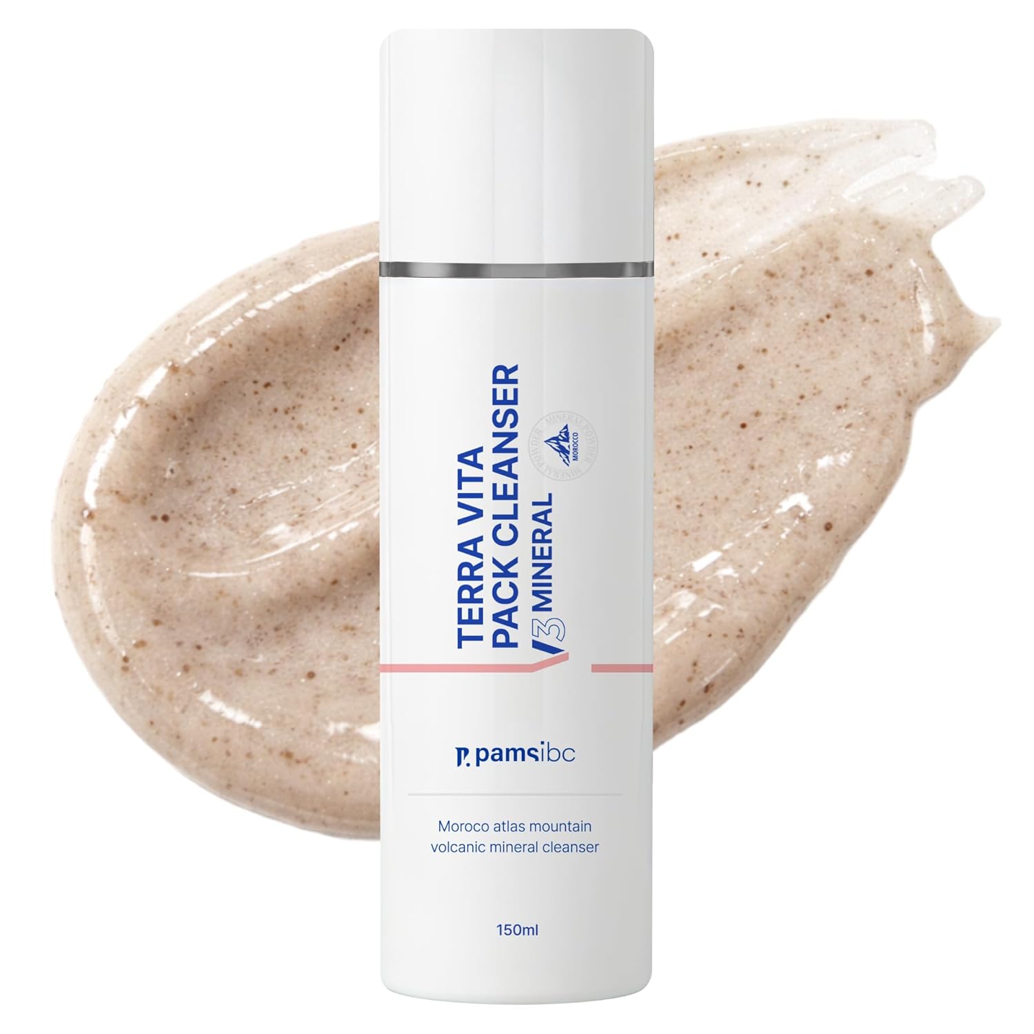 Terra Vita Pack Cleanser V3 Mineral | Korean Esthetic 2-in-1 Clay Cleanser | Deep Pore Cleanse, Non-Stripping, Gentle for Sensitive Skin | Hectorite Mineral Clay, Ecocert Certified | 150ml