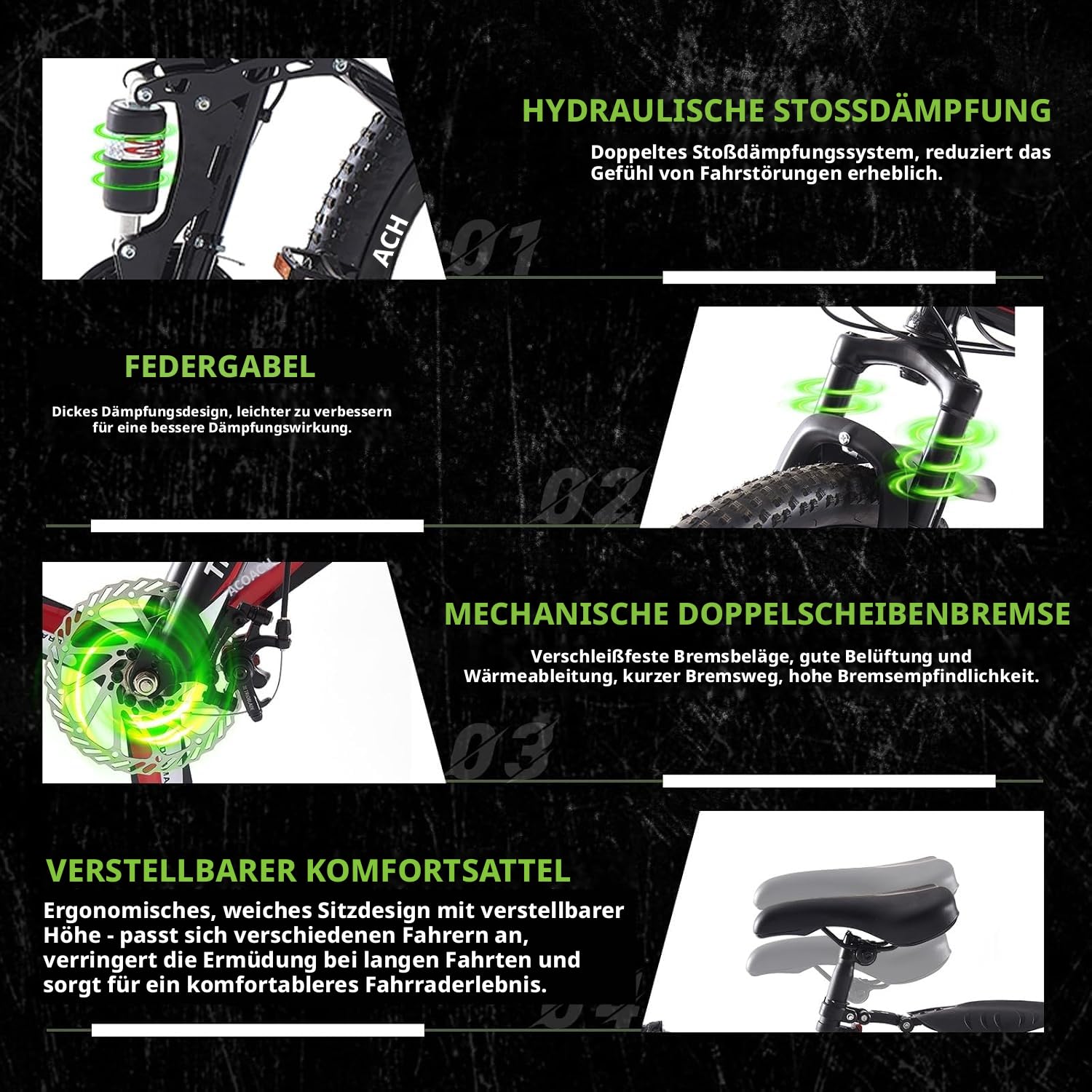LSLIFE 27,5 Zoll Klappfahrrad 21 Geschwindigkeit Professioneller Karosserie Aluminiumrahme Doppelscheiben Bremse Vorderaufhängung Männer/Damen Mountainbike