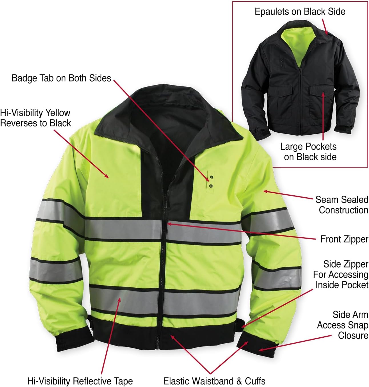 Rothco Reversible Hi-Visibility Uniform Jacket