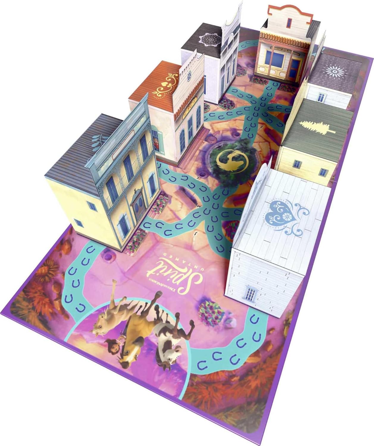 Mattel Games Spirit Hide & Seek Kids Game, Hide-and-Seek Board Game with Mini Horses & Buildings for 2, 3, 4 or 5 Players Ages 5 Years Old & Up