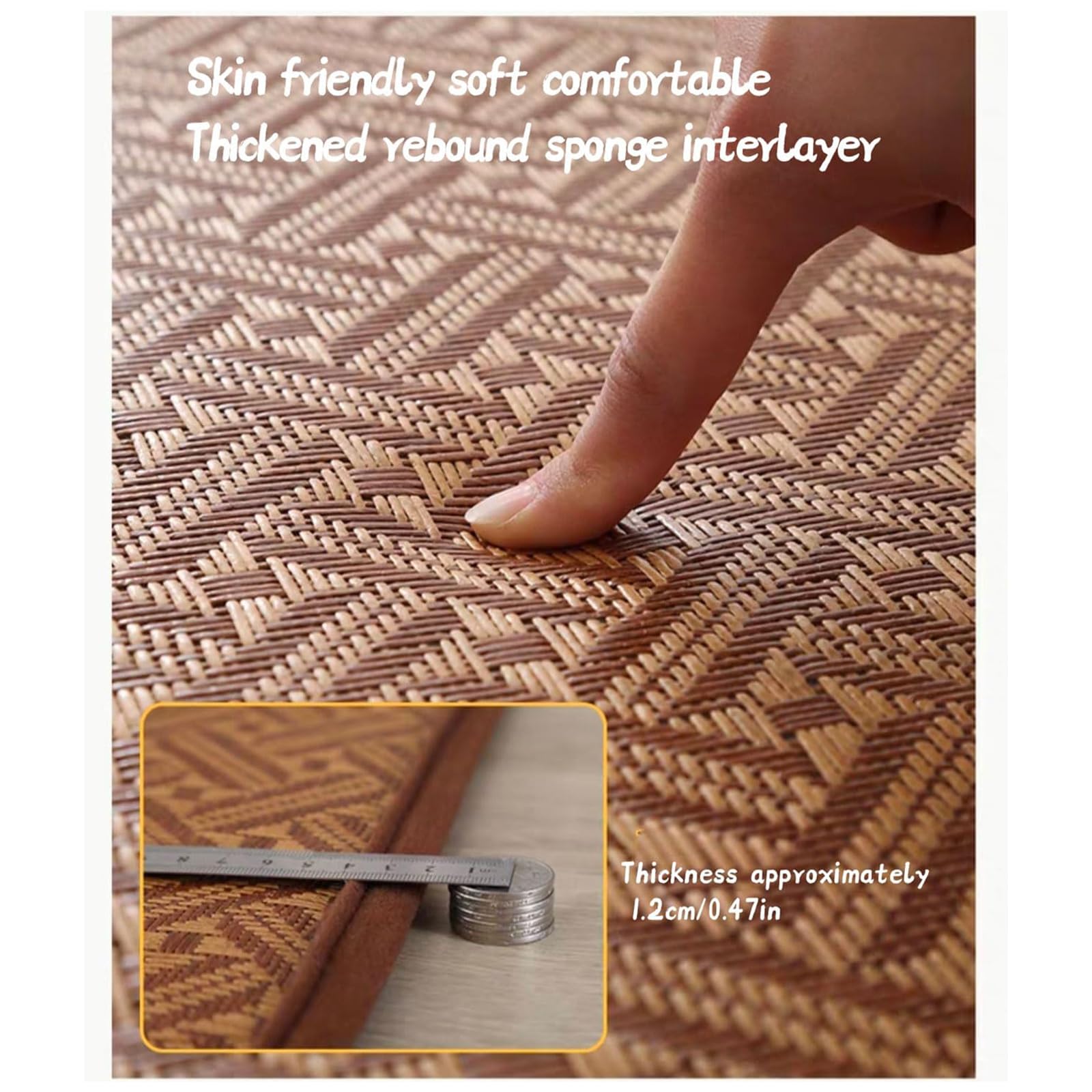 Tatami Lot de 6 grands tapis de sol antidérapants en mousse à mémoire de forme pour salon, chambre à coucher, tapis respirant