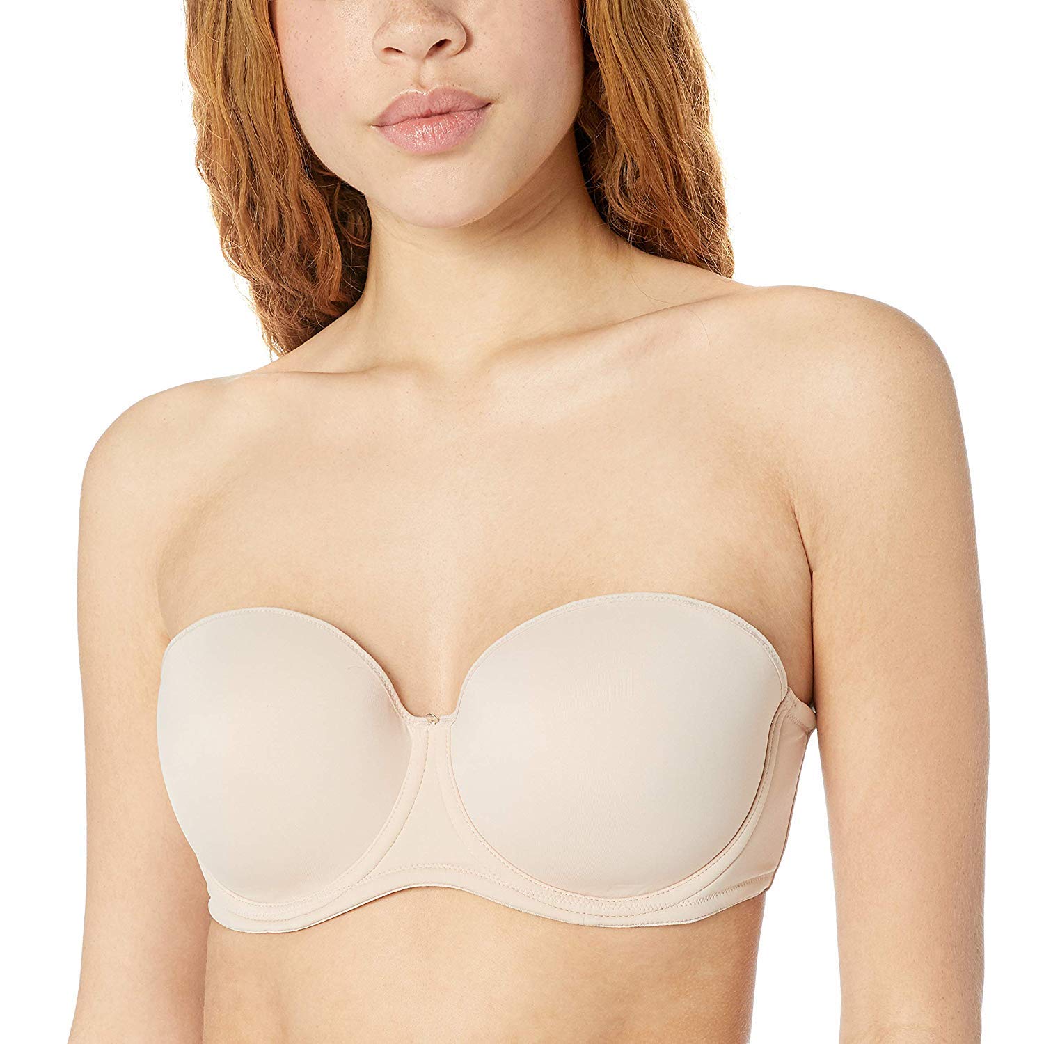 Fantasie Women's Aura Moulded Underwire Multi-Way Strapless Bra T-Shirt, Natural Beige, 32DD