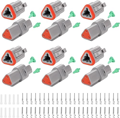 Miniatura 10 de GKG DTK4-1 Kit de conectores Deutsch de 4 pines, 6 juegos de conectores DT Deutsch de 4 pines, conectores de cable eléctrico impermeables grises con