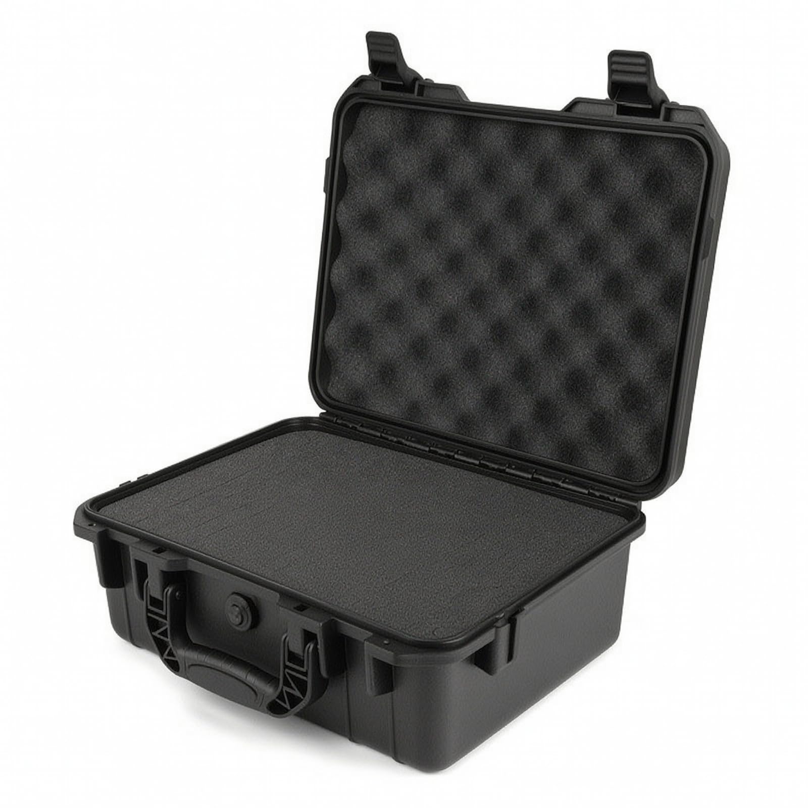 Maletín Rígido Plástico Sellado Caja Protectora con Asa Portátil Maletín con Válvula Presión para Técnicos, 9395B con Espuma De Rejilla