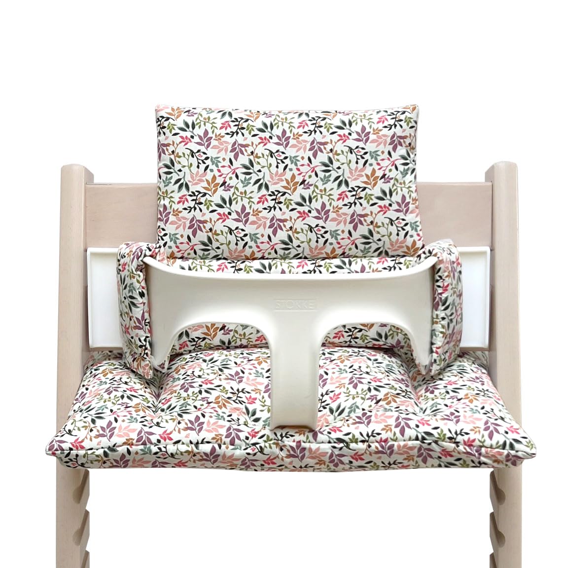 Cuscino lavabile compatibile / adatto solo al seggiolone Tripp Trapp di Stokke Happy Star Red - Materiali certificati Oeko-Tex - Italia