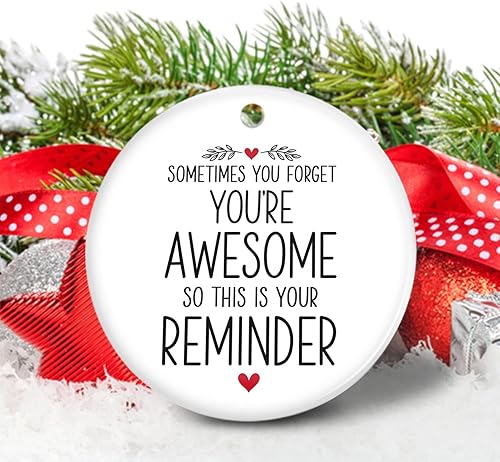 Miniatura 5 de TEEZWONDER Adorno de Navidad 2023, regalos para mujeres y hombres, decoración de árbol de Navidad para interiores, patio al aire libre, regalo de