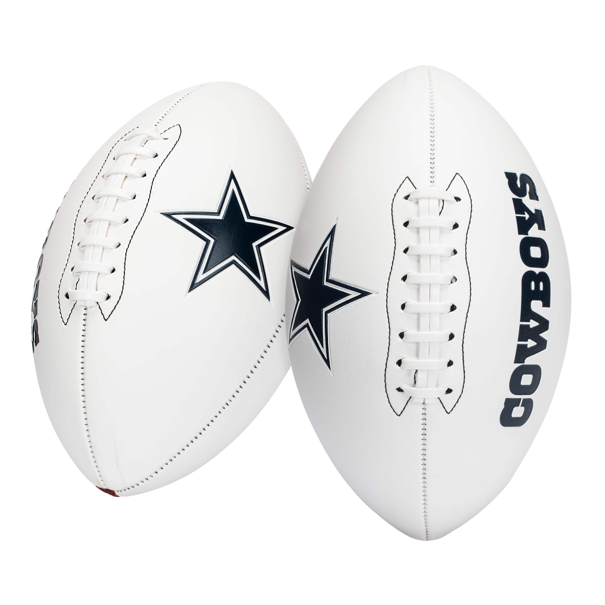 Franklin Sports NFL - Balón de fútbol con autógrafos y firmas, tamaño Oficial de Panel Blanco para exhibición