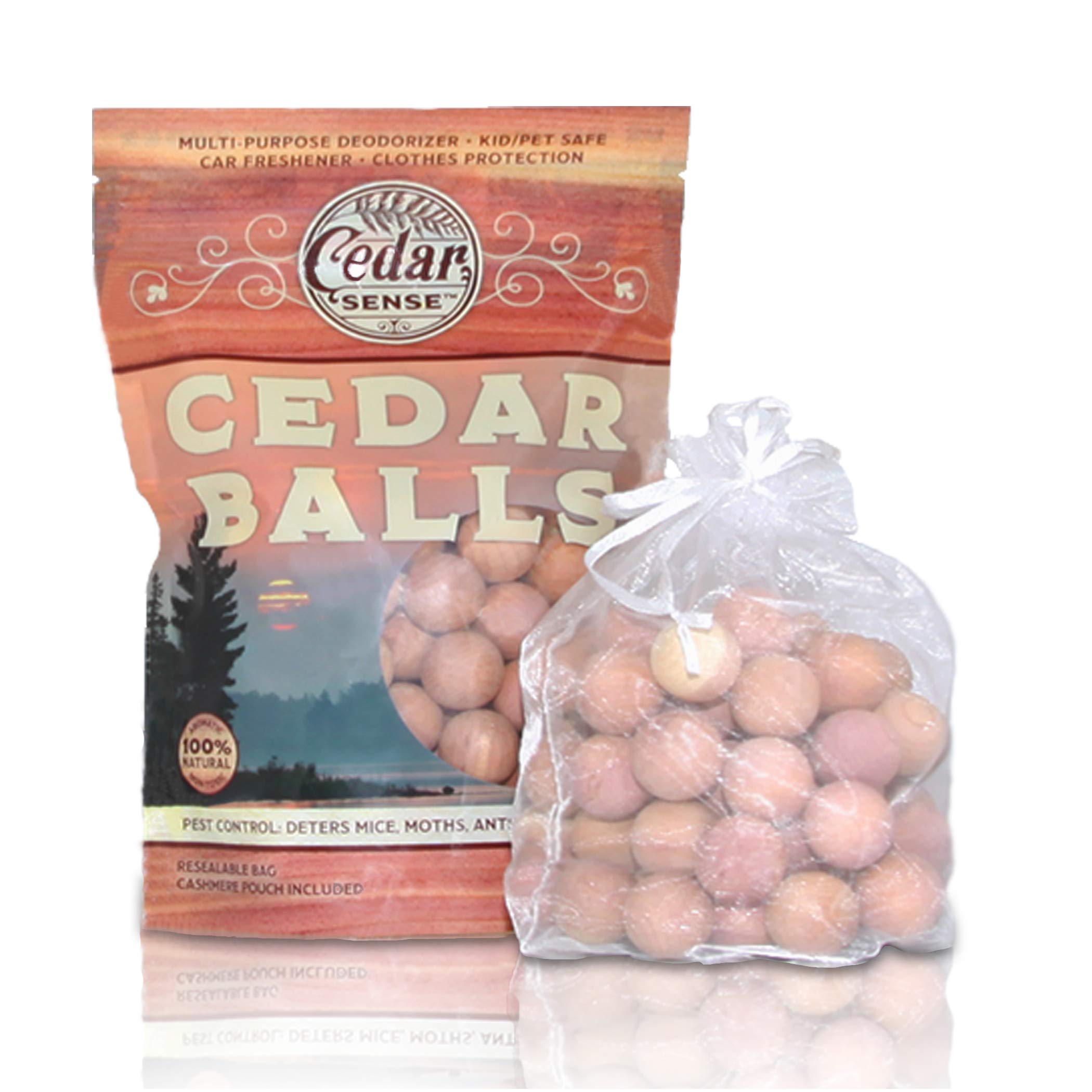 Cedar Sense Cedar Balls 60 Pack Cedar Blocks for Clothes Storage