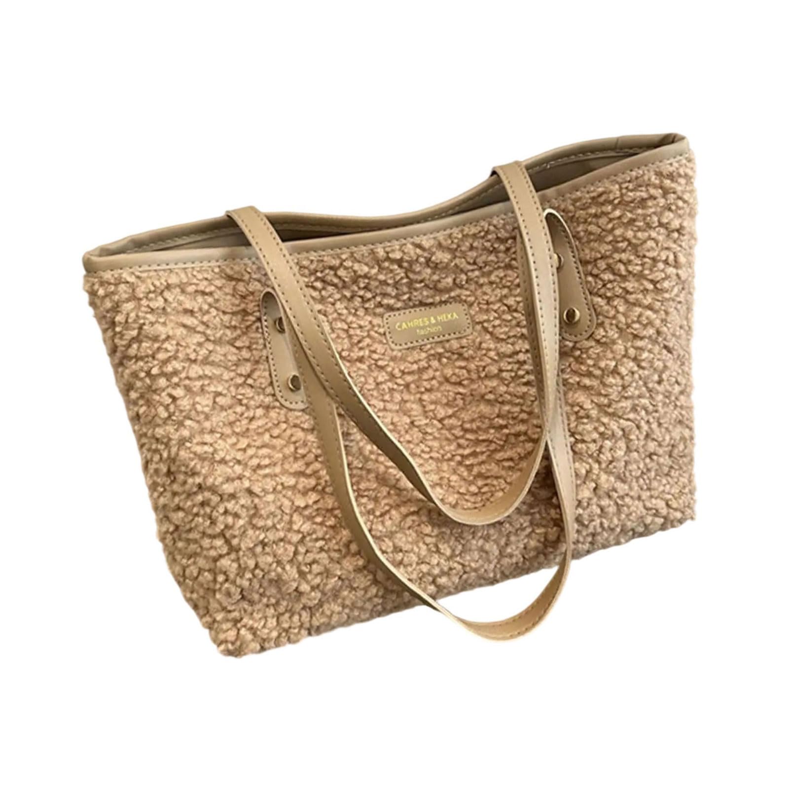 Tsophreniq Stylish and Practical Commuters Shoulder Bag with Plush Underarm Bags Shopping Handbag for and Casual Travel Work Bag
