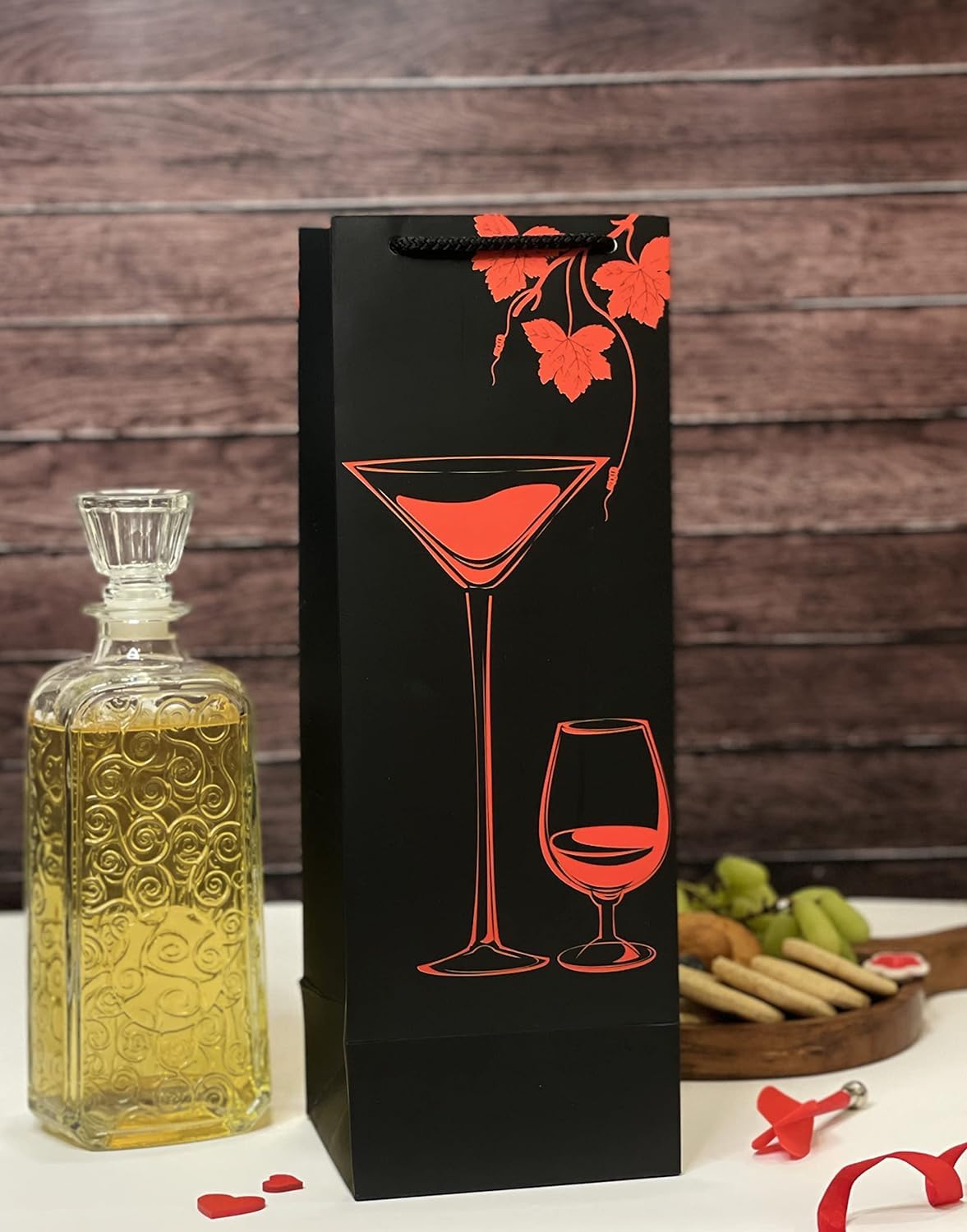 Dovetail Wine & Bottle Bags – Pack of 6 Bags (5 x 4.5 x 14 inches) | Vibrant & Contemporary Designs for Birthdays, Housewarmings, Weddings, Celebrations & Special Occasions 3