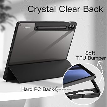 JETech Case for Samsung Galaxy Tab S9 FE Plus, Black
