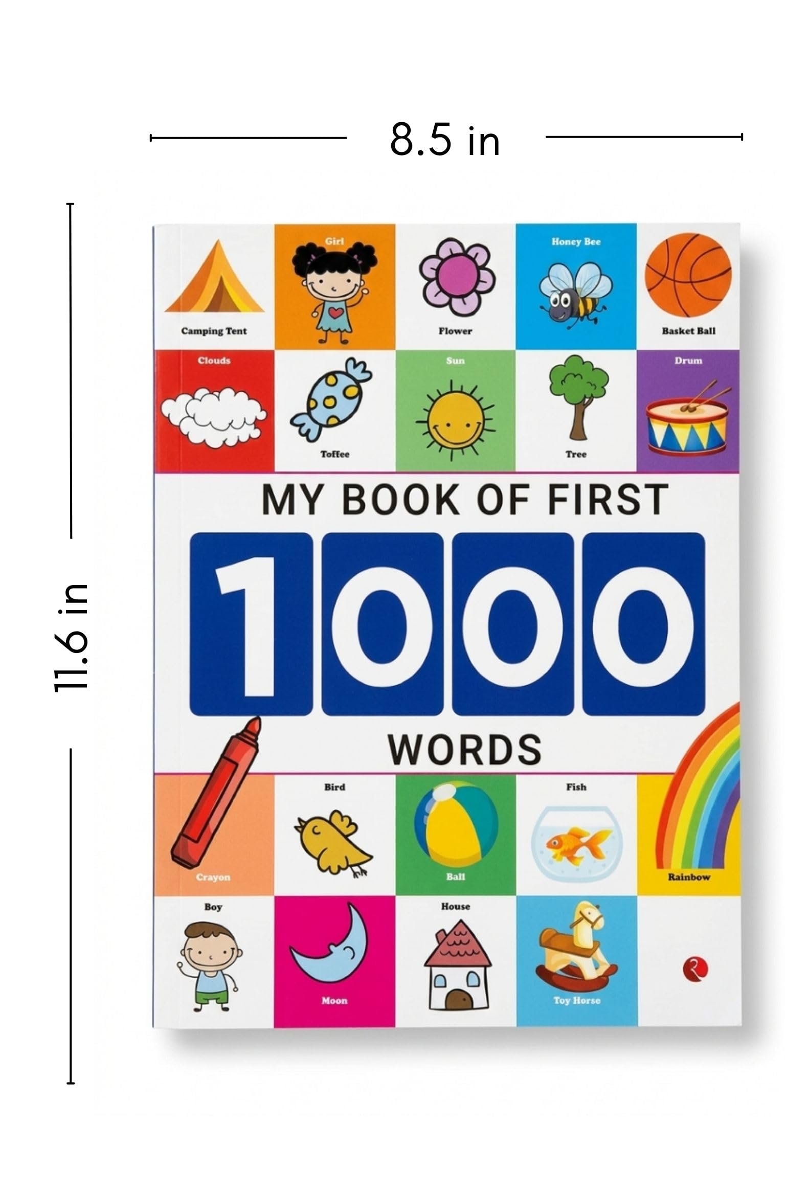 My Book of First 1000 Words - Interactive picture book - Numbers and Alphabets - Children growth and development book - Paperback β Import, 5 September 2022 1