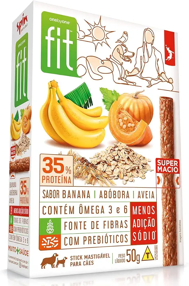 Petisco Palito Spin Pet Para Cães - Fit - Banana - 50G