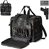 DBTAC Gun Case Bag Large | Tactical 4 Pistol Bag Firearm Shooting Case with Lockable Zippers for Shooting Range Outdoor Hunting | 2x Removable Dividers Included