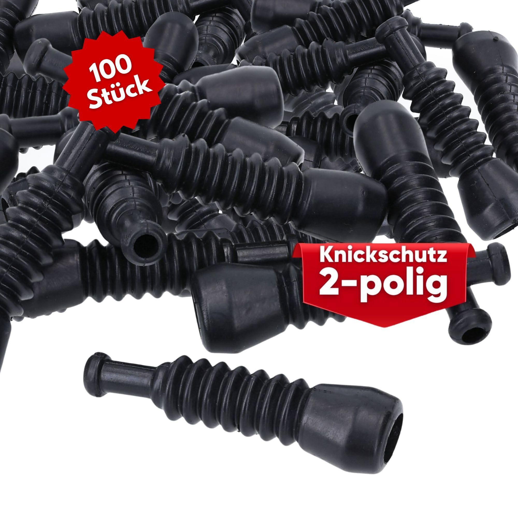 Kali 100 Pezzi Kali01022 Guarnizione in Gomma Super Seal a 2 Poli | Protezione con lamelle antipiega per cavi elettrici, passacavo impermeabile per collegamenti sicuri contro umidità.