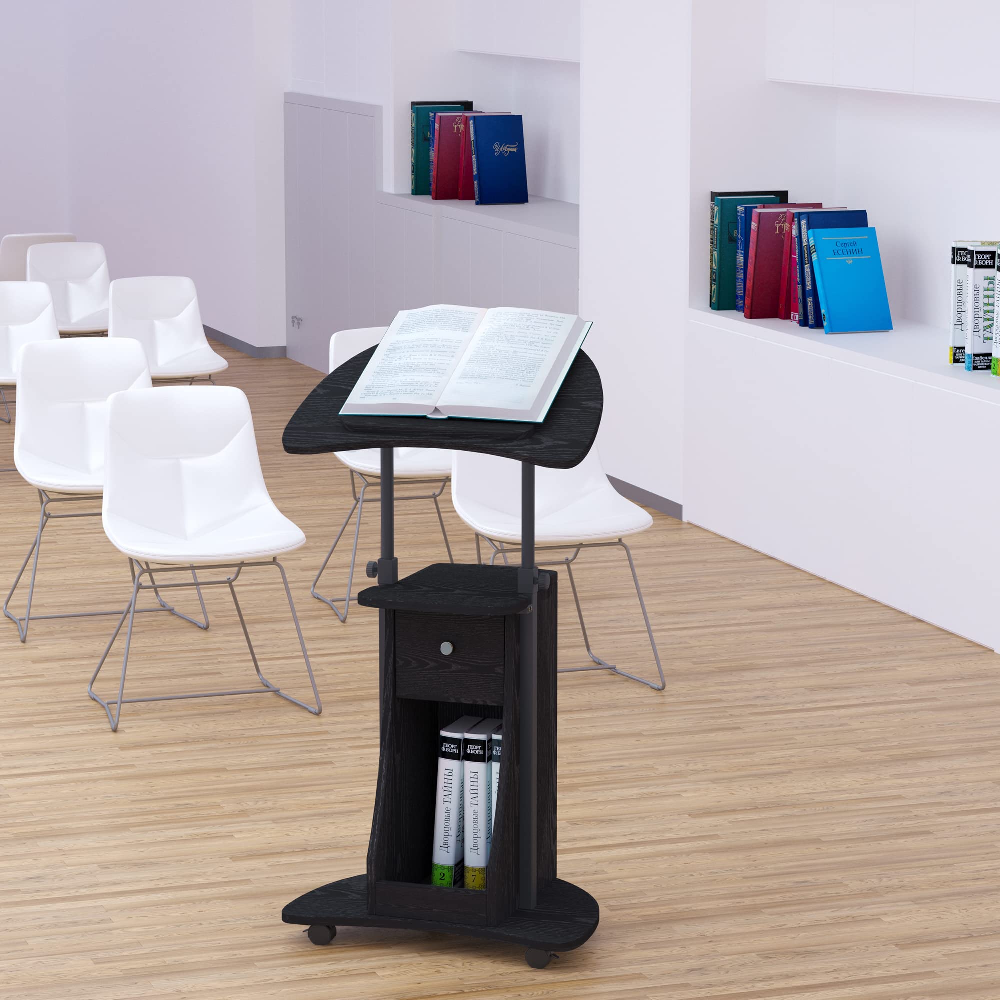 Mobile Laptop Cart, SittoStand Computer Desk with Drawer