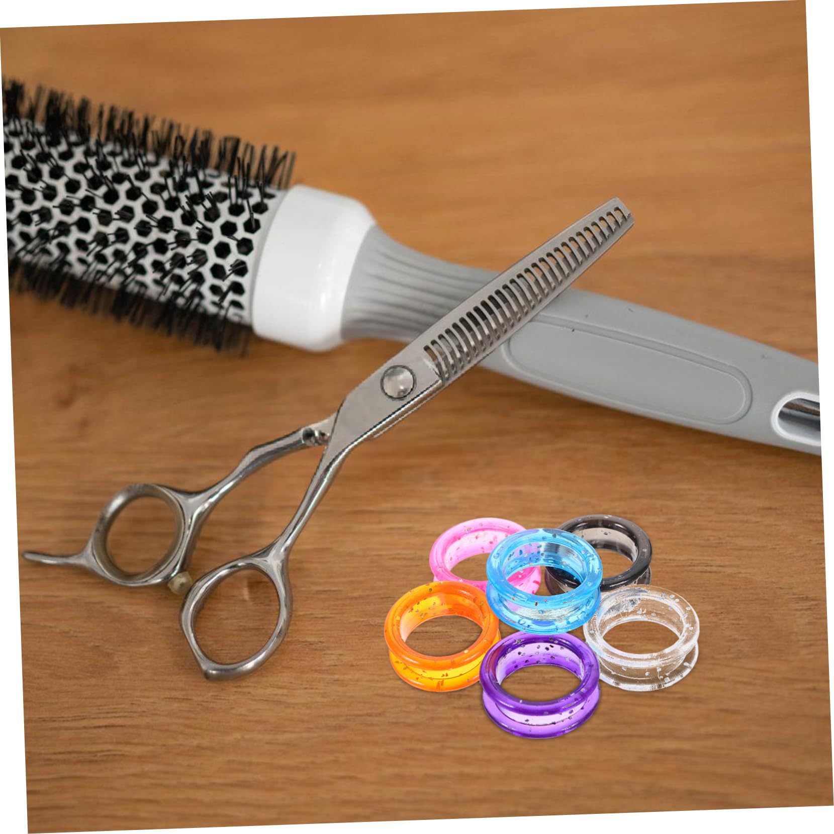 Balacoo Silicone Scissor Finger Ring Set for Dog Grooming 12pcs Grooming Scissor Finger Rings Hair Trimming Tool