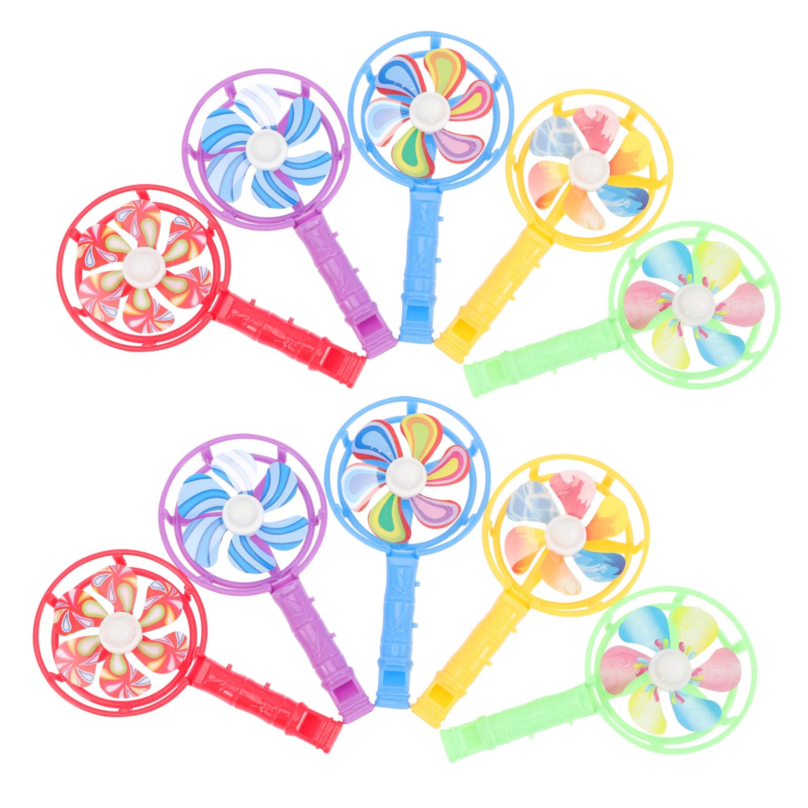 BRIGHTFUFU 30Pcs Windmill Whistle Colorful Musical Instruments for Party Props Enhances Creativity and for and Family Fun