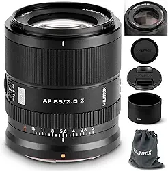 VILTROX 85mm F2.0 EVO com Montagem Z para Nikon Z, Lente Prime Teleobjetiva Média com Foco Automático para Nikon com Montagem Z Câmeras ZFC Z5 Z50 Z50II Z6 Z6II Z6III Z7 Z7II Z30 Z8 Z9 ZF