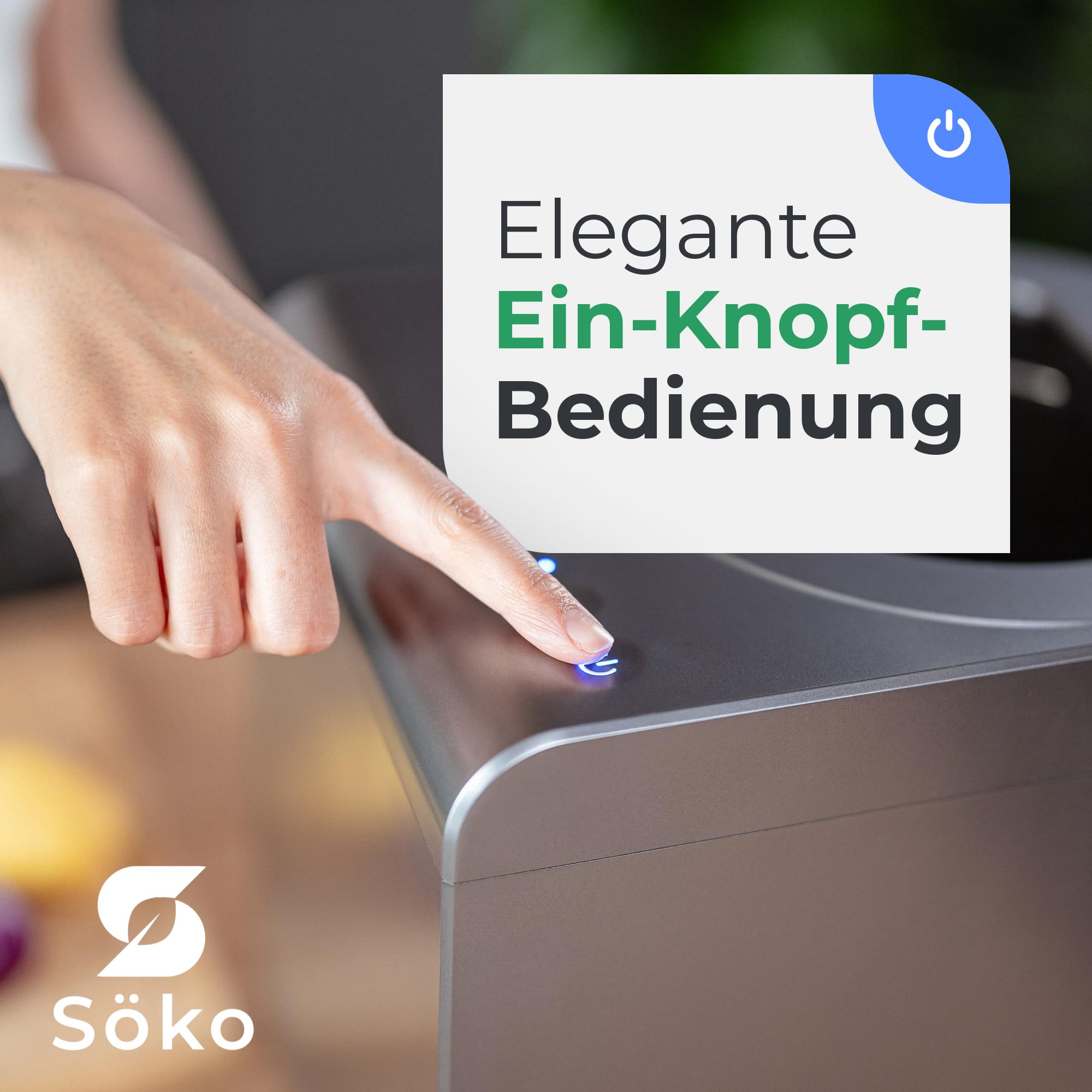 Elektrischer Komposter [2X Aktivkohle-Filter] Elektro-Schnellkomposter - Revolutionäre Kompost-Lösung für Küche, Garten & Balkon | Indoor Kompostbeschleuniger | Mini-Kompostierer elektrisch