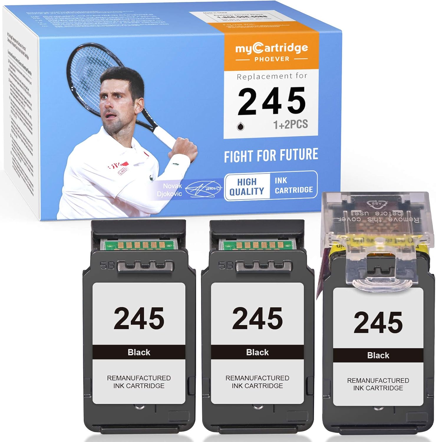 Nеw Dеаl myCartridge PHOEVER Remanufactured Ink Cartridge Replacement for Canon PG-245 245 PG245 for Pixma TS3122 TS3320 TS3322 TS202 MX490 MX492 TR4520 MG2522 (1 Printer Head + 3 Cartridges, 3-Black)