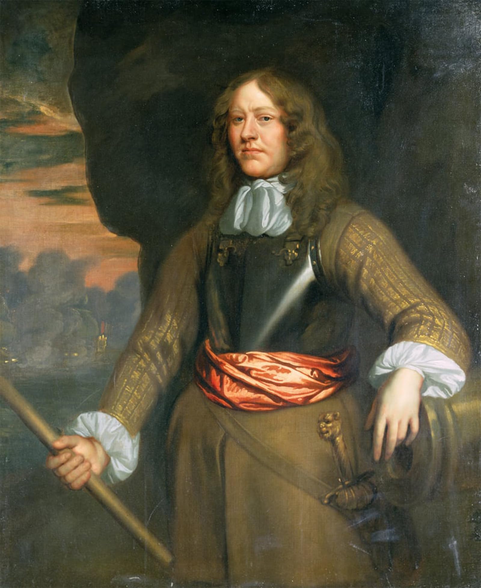 ARTXLXXBN Famous Painting Canvas Artwork Graffiti Print Portrait of Sir Lawson by Peter Lely Portrait Canvas Image for Home Decor 60x90cm