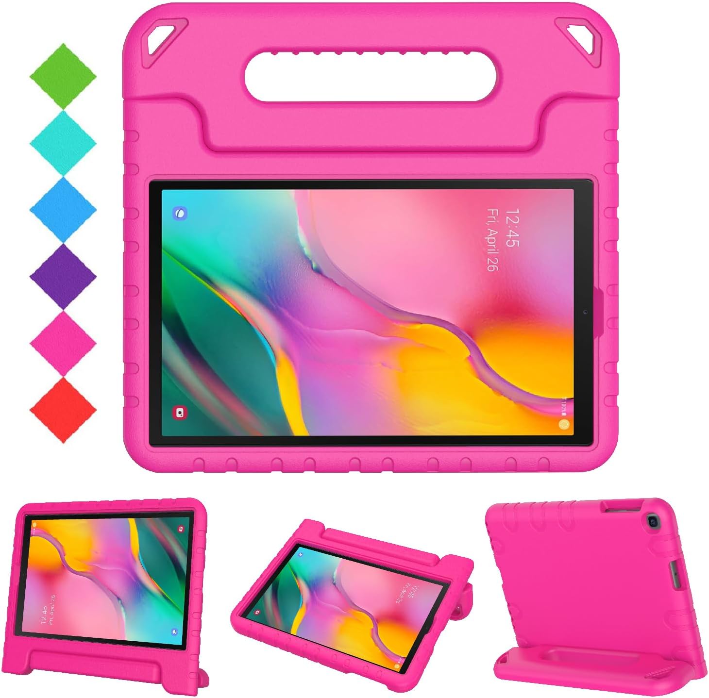 BMOUO Funda para niños para Samsung Galaxy Tab A 101 2019 SM-T510T515 a prueba de golpes ligera con mango convertible para Samsung Galaxy Tab A de
