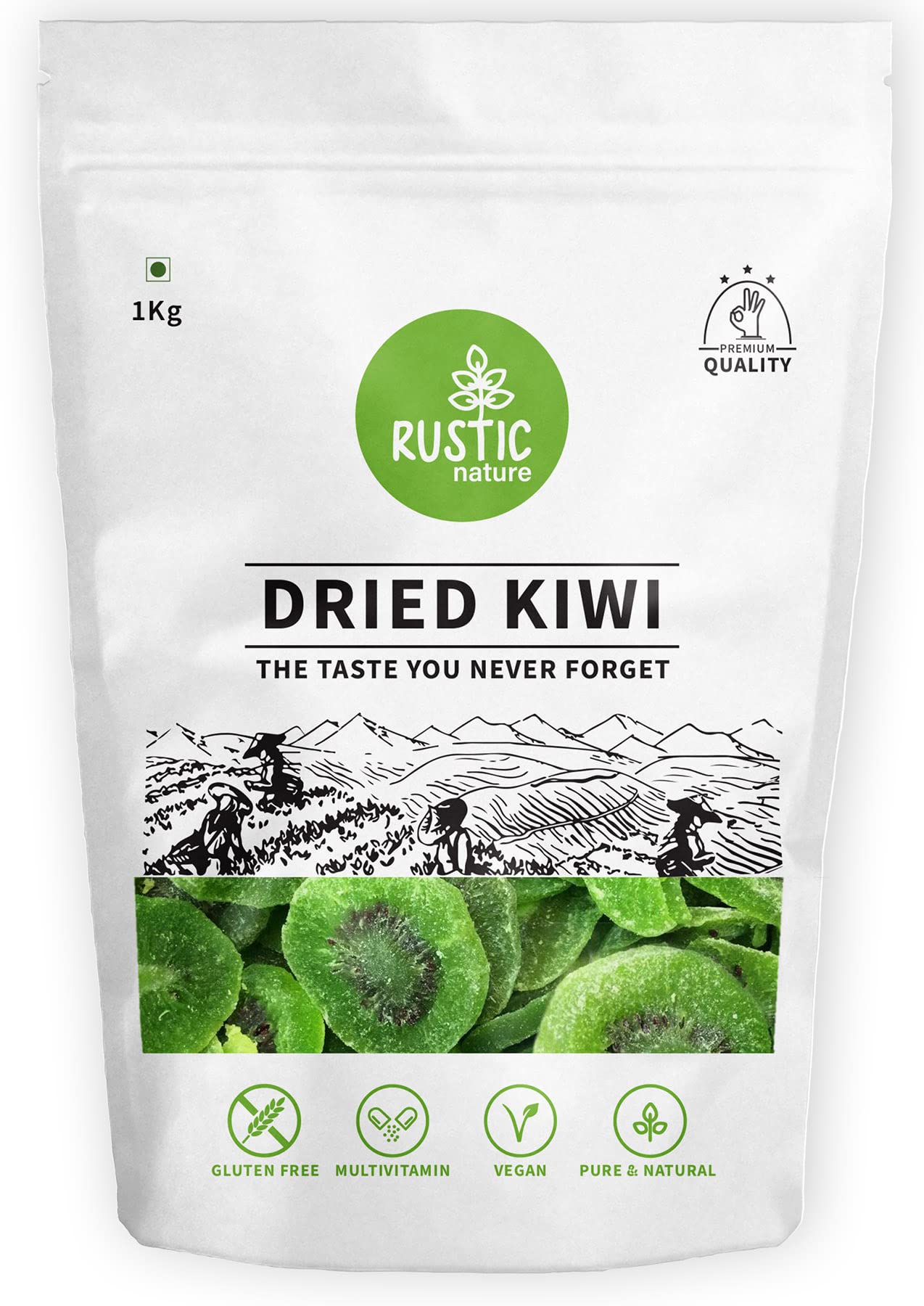 Rustic Nature Dried Kiwi Fruit Slices (1kg)