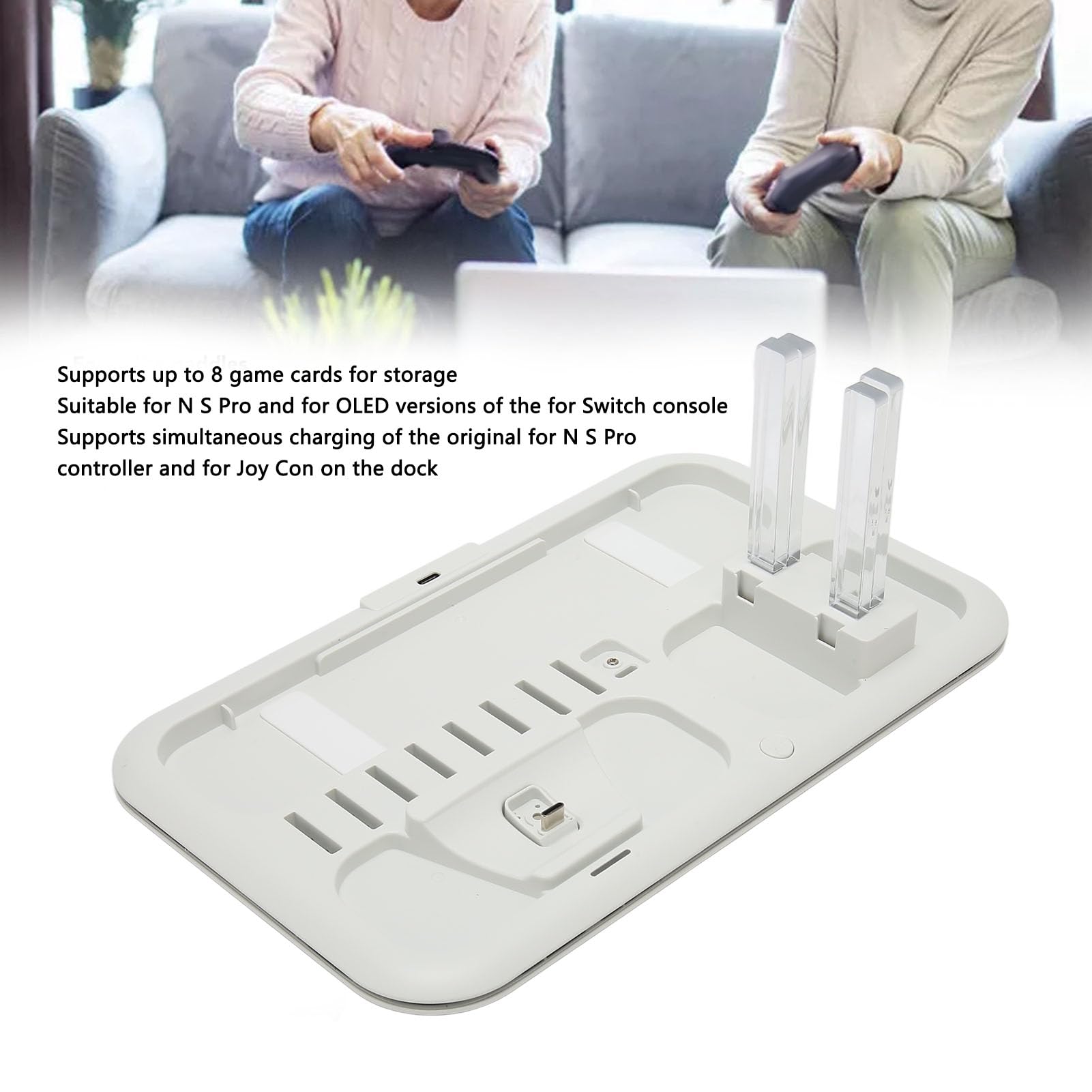 Stazione di Ricarica per Controller di Gioco, Effetti RGB Efficienti Professionali, per Switch Con