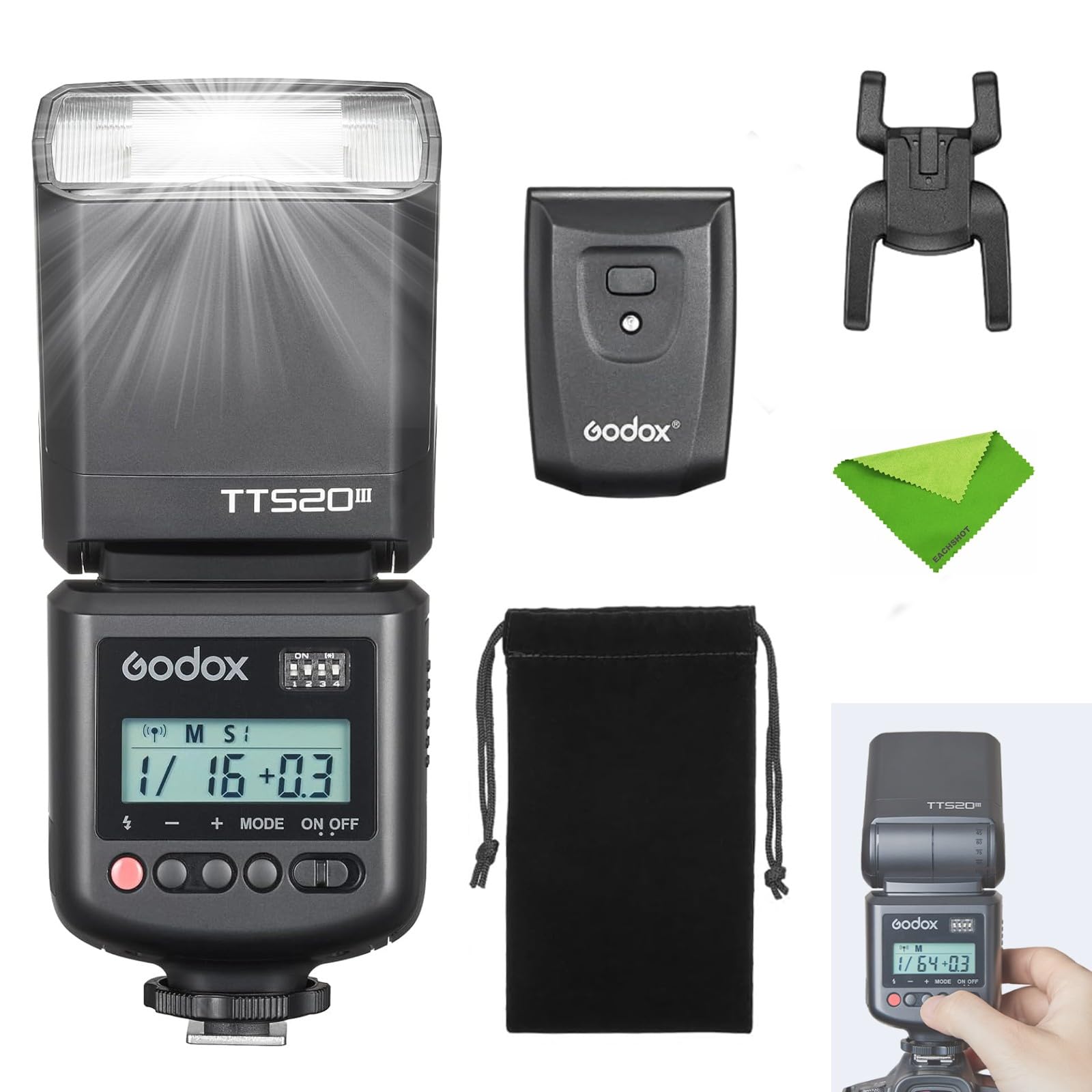 TT520III Camera Flash for Sony Canon Nikon Panasonic Olympus Pentax