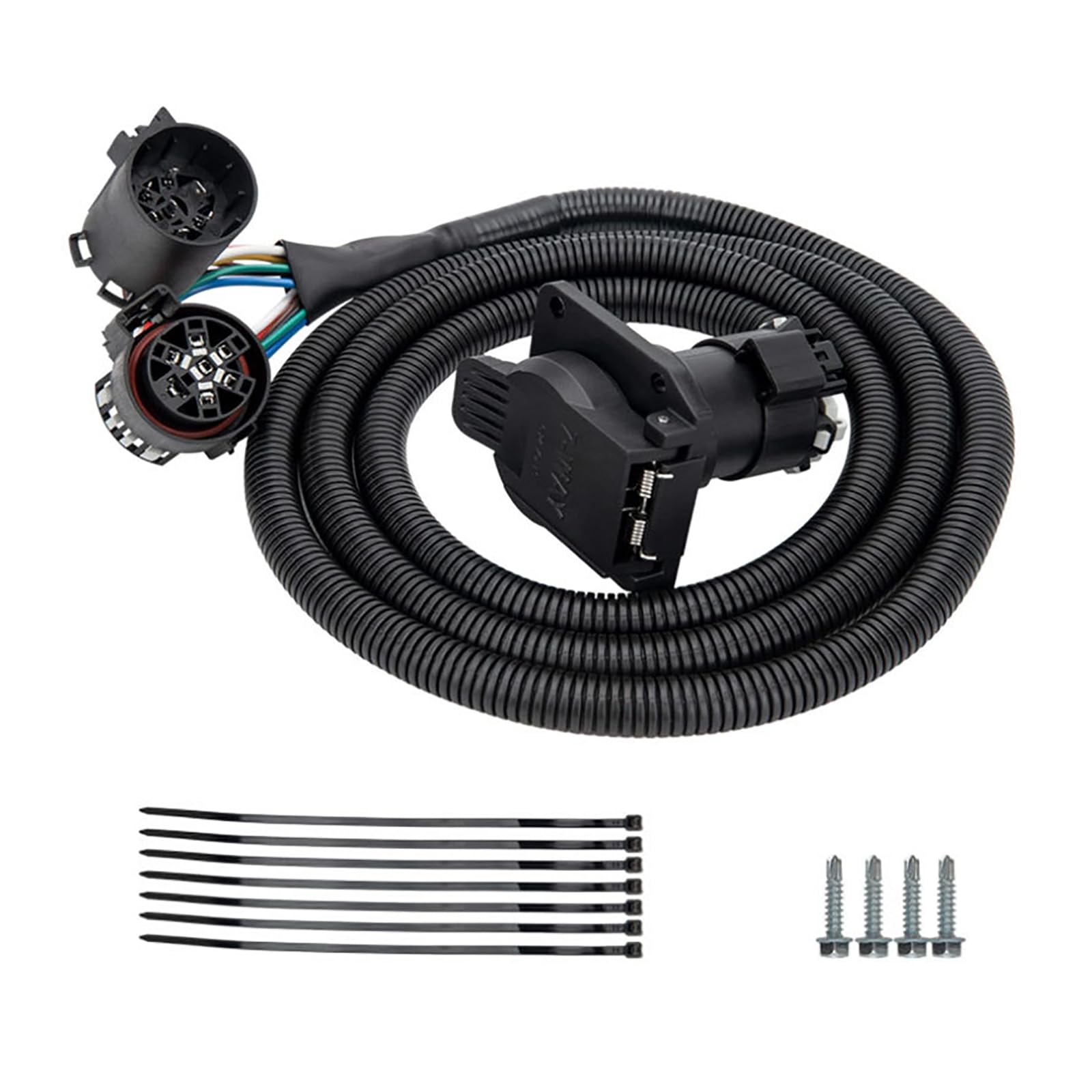 fexxkg Automotive Replacement 56070 7 Pin Truck Trailer Wiring Harness Extension for 1500/2500/3500