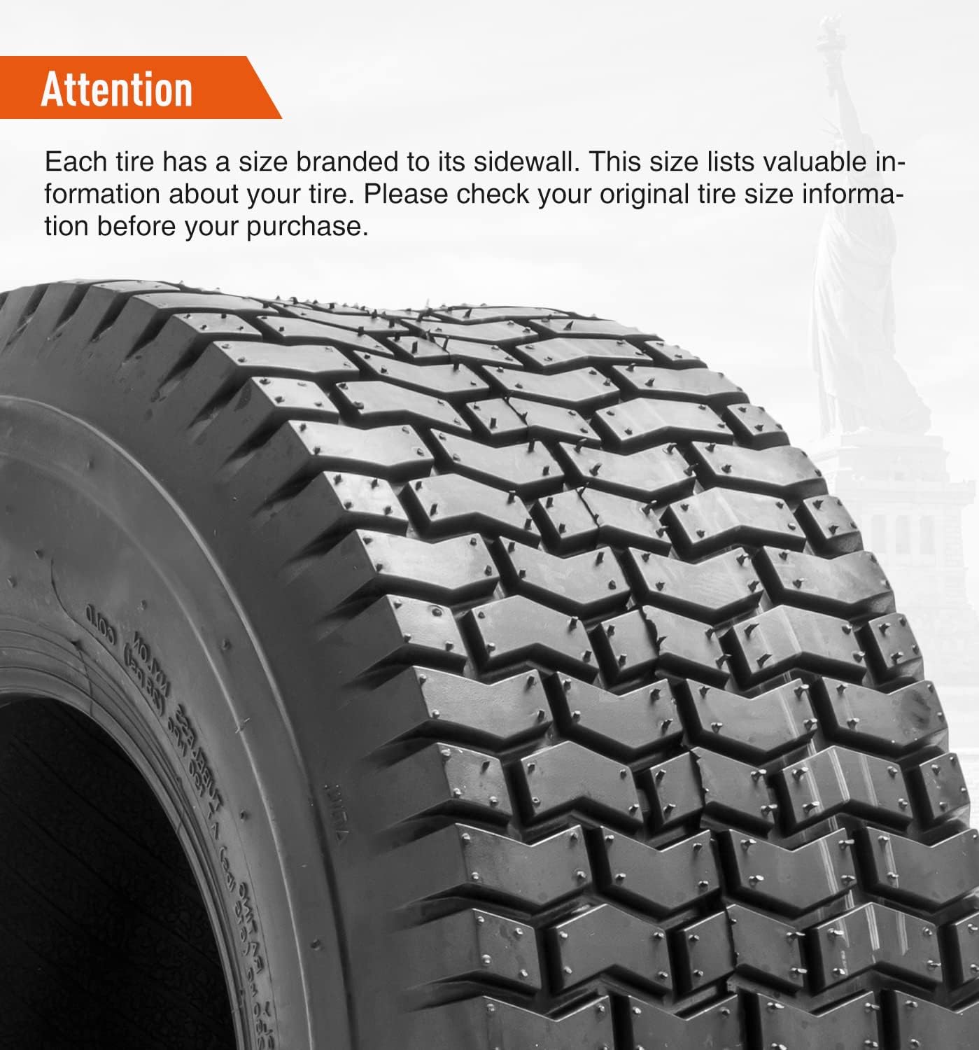 HALBERD 16x6.50-8 Turf Friendly Tire for Lawn & Garden Mower,16x6.5-8 Great Traction for Garden Tractors, Walk-behind Mowers, Turf Maintenance Vehicles, Golf Carts, Snowblowers, Utility Vehicles -LRB