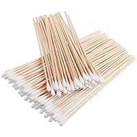 Vista 6 de Foraineam 2000 hisopos de algodón de 6 pulgadas de largo con asas de madera, aplicador con punta de algodón para limpieza, barras de algodón
