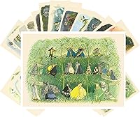 PIXILUV Vintage Fairy Tale Postcards: 24 Unique Retro Landscape Illustrations, Glossy 4.5x5.5 for Postcrossing