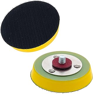 Dura-Gold Pro Series 3" Hook & Loop DA Backing Plate Pad, 2 Pack - Flexible 14mm Thick Dual-Action Random Orbital Sander Polisher Pad, 5/16", Auto Woodworking Sandpaper Sanding Car Polishing Detailing