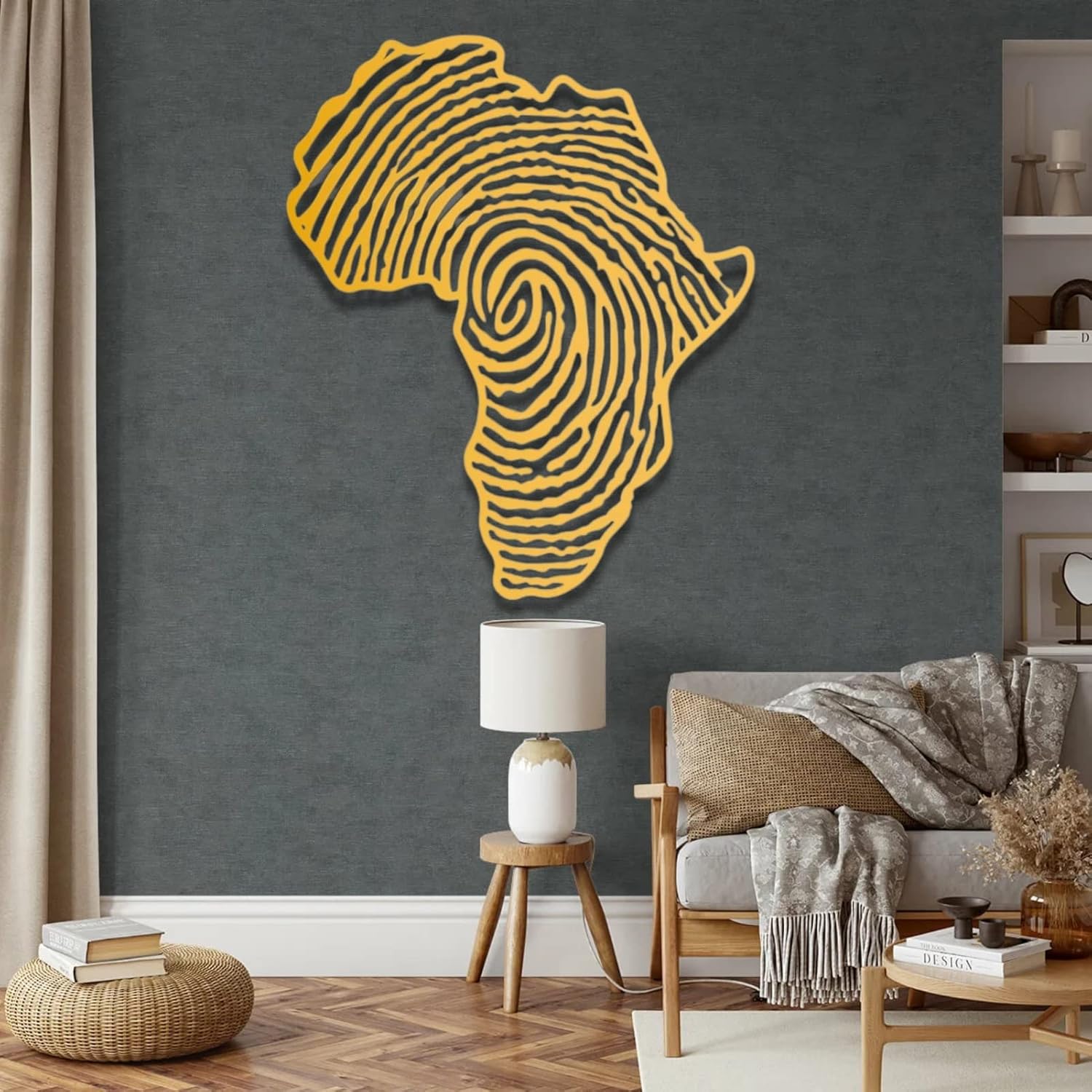 Africa DNA Metal Wall Art, African Wall Art,Fingerprint