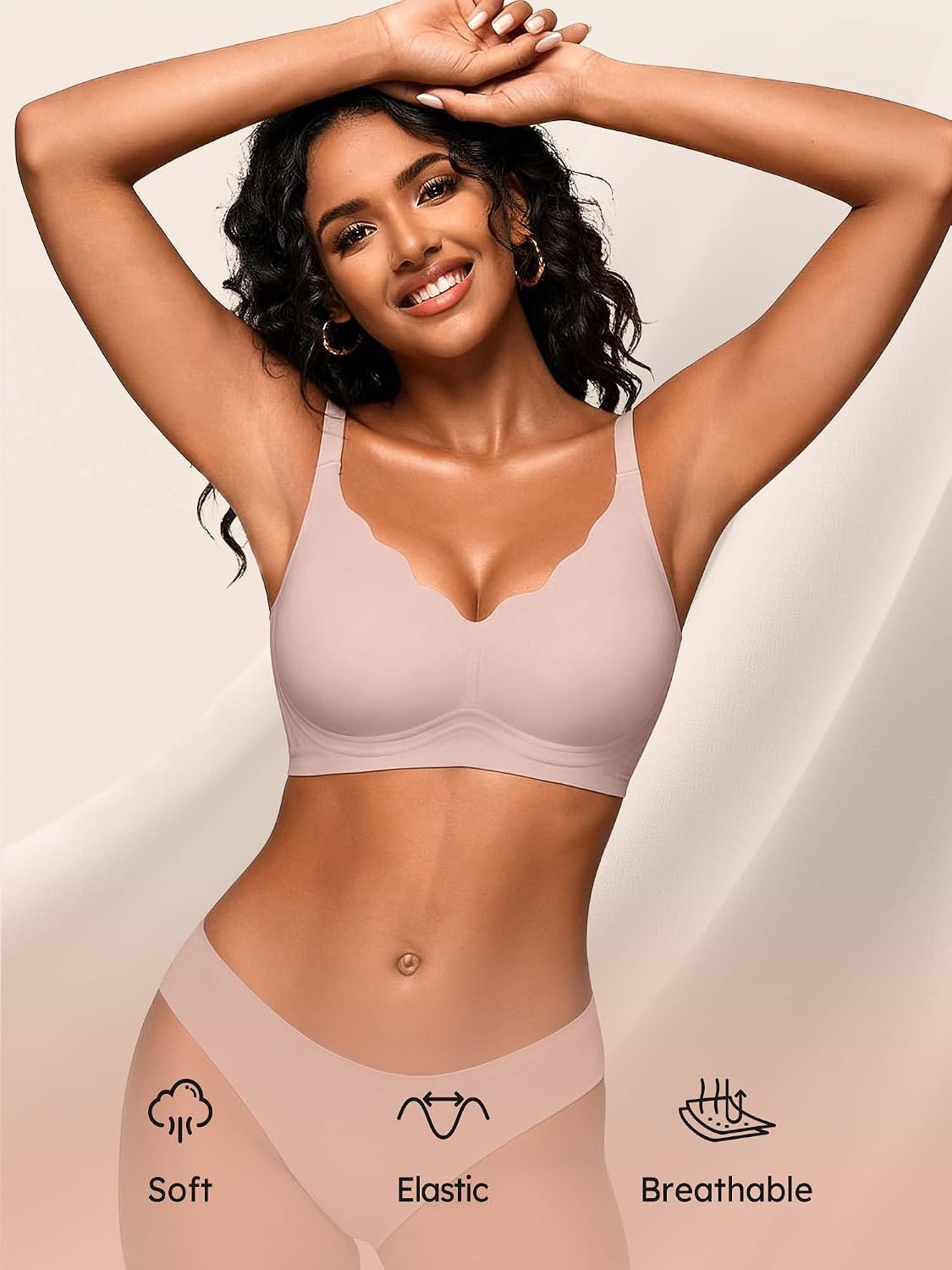 Jelly Bras for Women with Support - S-2XL Wireless Seamless Bralette thumbnail