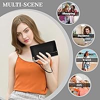 Portachiavi Portafoglio Trifold Portafoglio Donna Porta Carte In Pelle PU Con Cuore Ricamato, Wristlet Pochette Portafoglio Con Cerniera E Cinturino Da Polso Porta Carte Di Credito Donna - Foto 5