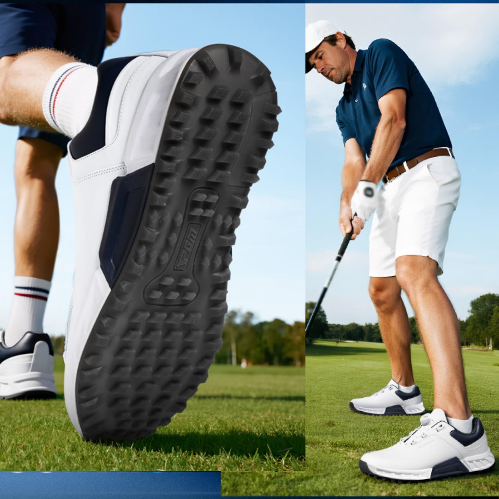 Męskie buty golfowe bez kolców wygodne wodoodporne sneakersy