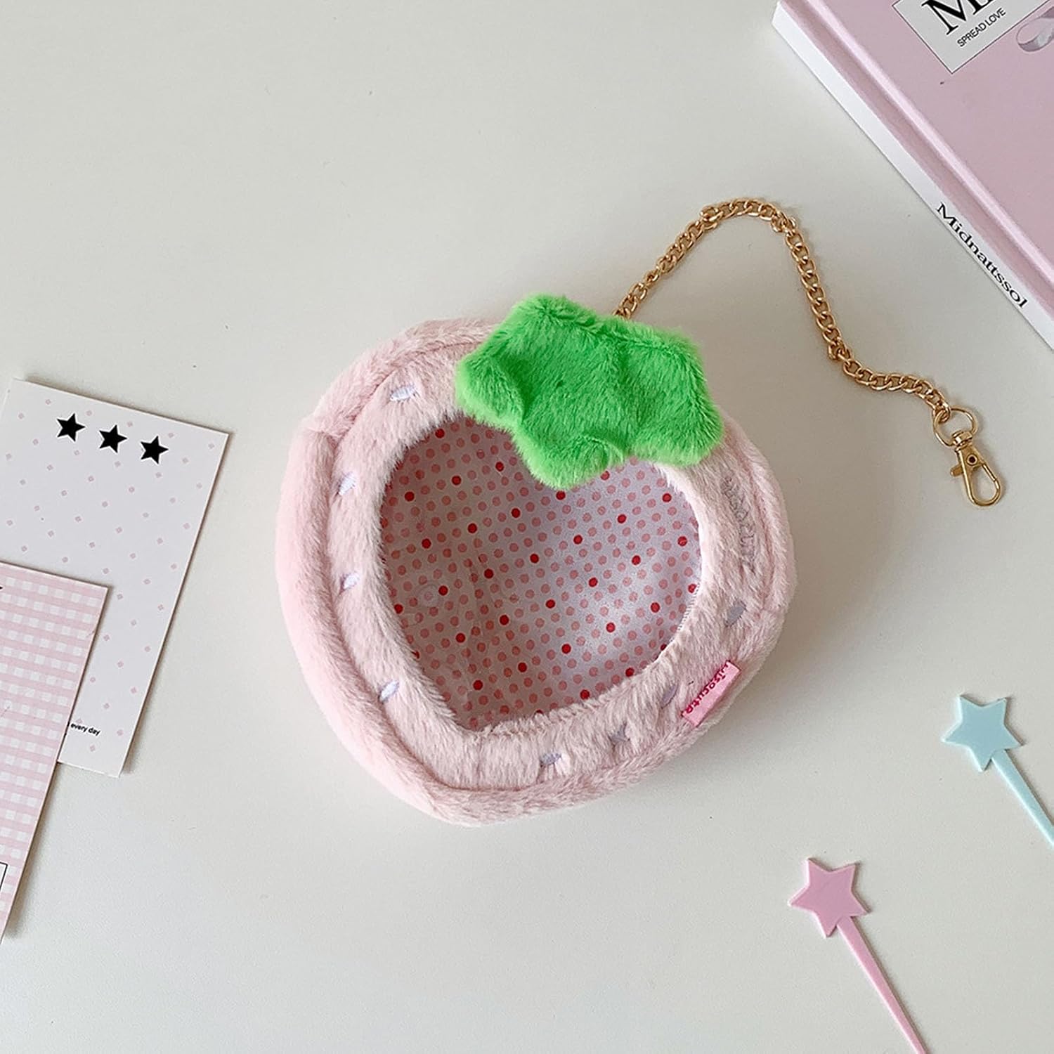 Multifunctional Plush Display Bag for Cotton Dolls and Activities Cartoon Fruit Theme Portable Soft Plush